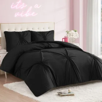 Amora Gathered Heart Comforter Set