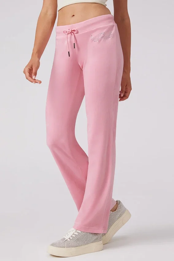 Angel Couture Big Bling Velour Track Pants Angel Couture Big Bling Velour Track Pants