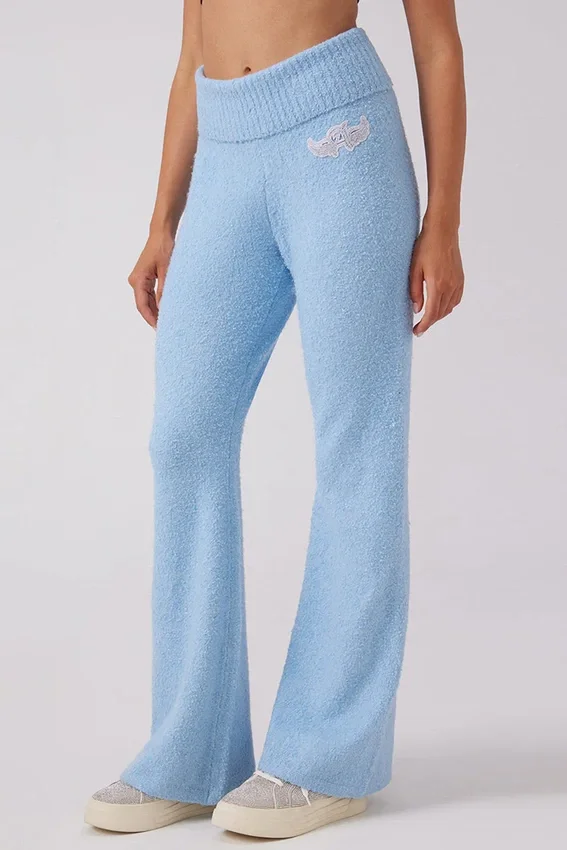 Angel Couture Knit Fold over Wide Leg Pants Angel Couture Knit Fold over Wide Leg Pants