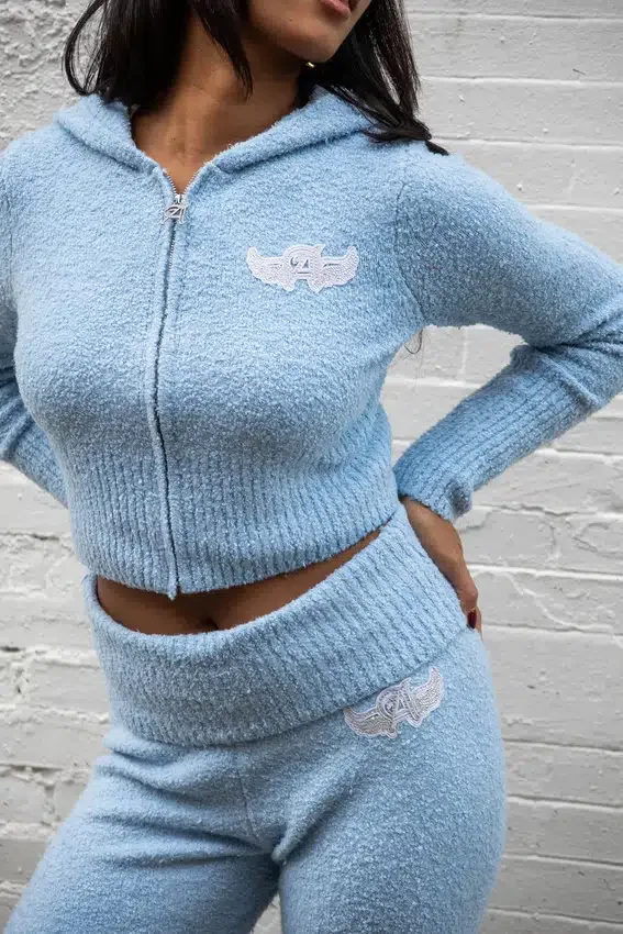 Angel Couture Knitwear Patch Hoodie Angel Couture Knitwear Patch Hoodie