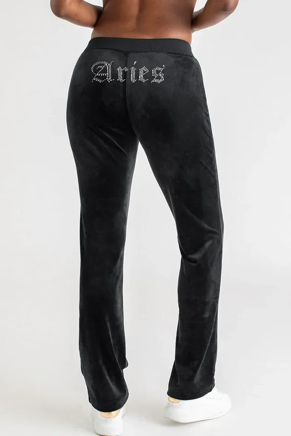 Aries Customizable Big Bling Velour Track Pants Aries Customizable Big Bling Velour Track Pants