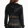 Cancer Customizable Big Bling Velour Hoodie