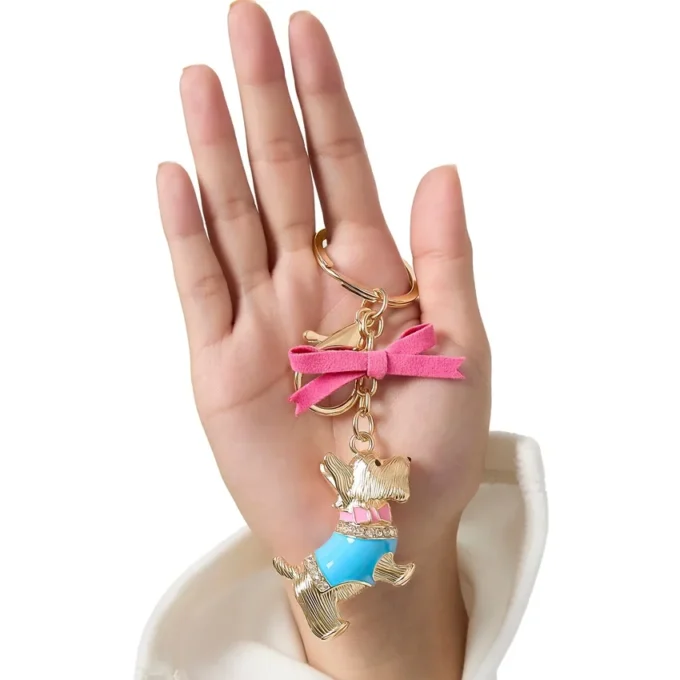 Crystal Scottie Dog Keychain Bag Charm Crystal Scottie Dog Keychain Bag Charm