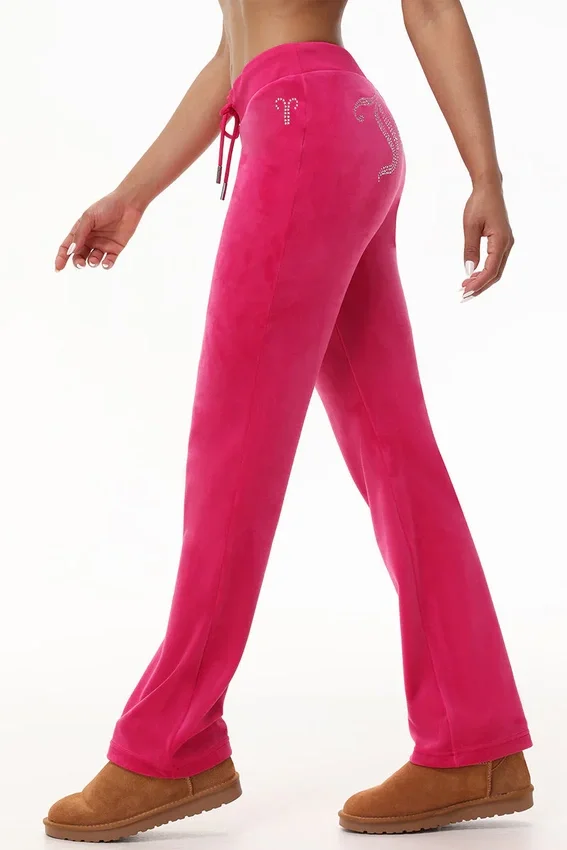 Custom Zodiac Og Big Bling Velour Track Pants Custom Zodiac Og Big Bling Velour Track Pants