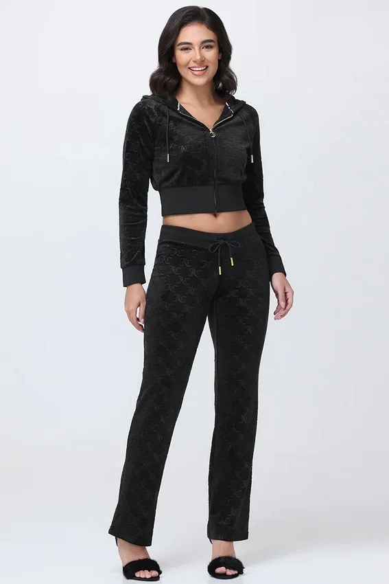 Embossed Velour Track Pants Embossed Velour Track Pants