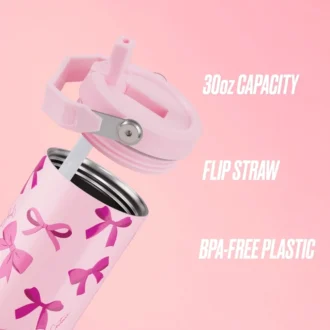 Flip & Sip Hydration Stainless Steel Tumbler