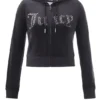 Front Mixed Crystals Velour Hoodie