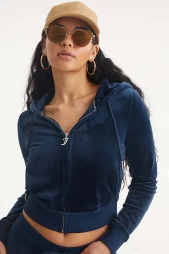 Aquarius Customizable Big Bling Velour Hoodie