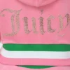 Heritage Stripe Bling Velour Zip Hoodie