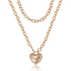 Long Heart Pendant Necklace
