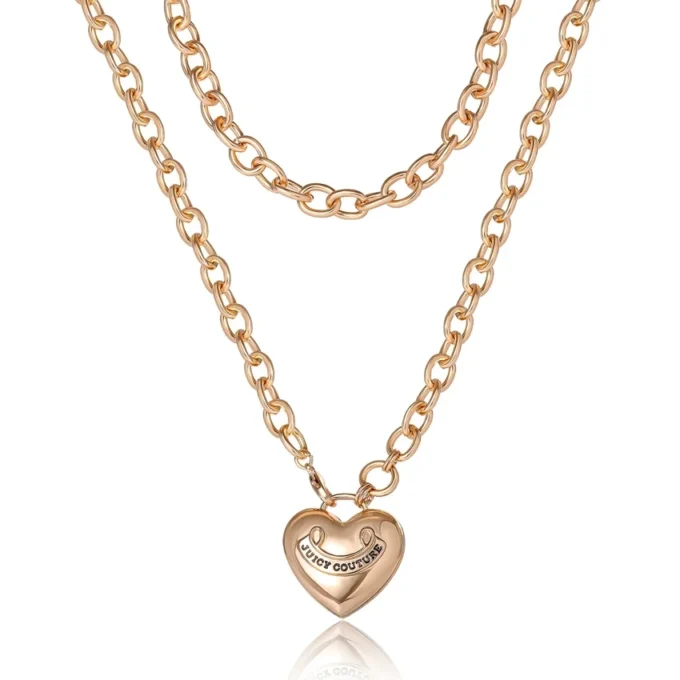 Long Heart Pendant Necklace