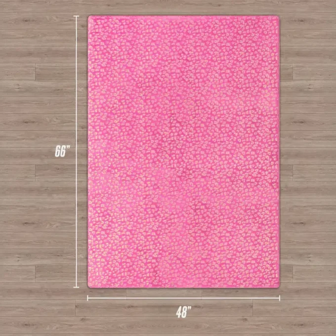 Metallic Leopard Plush Rug, 4′ X 6′ Metallic Leopard Plush Rug, 4′ X 6′