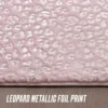 Metallic Leopard Plush Rug, 2′ X 6′