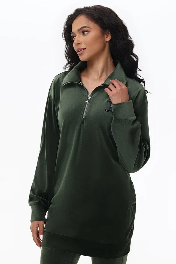 Oversized Small Bling Quarter Zip Pullover Oversized Small Bling Quarter Zip Pullover