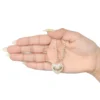Pava Heart Crystal Chain Pendant Necklace