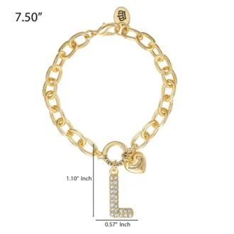 Pava Initial Charm Bracelet, Letter L