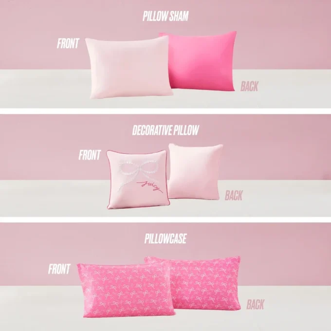 Pearly Bows Reversible Bed in a Bag Bedding Set