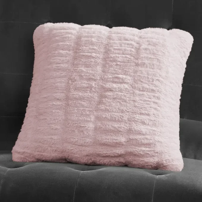 Pleated Faux Fur Decorative Pillow Pleated Faux Fur Decorative Pillow