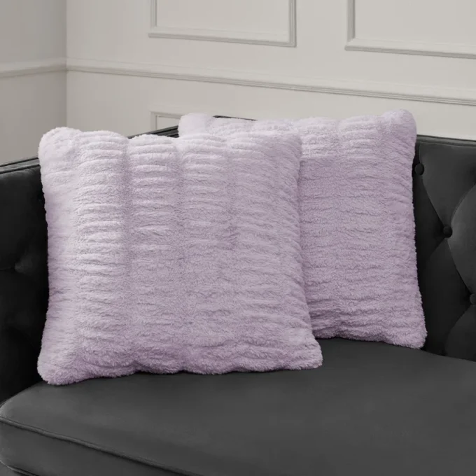 Pleated Faux Fur Decorative Pillow Pleated Faux Fur Decorative Pillow