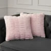 Pleated Faux Fur Decorative Pillow Pleated Faux Fur Decorative Pillow