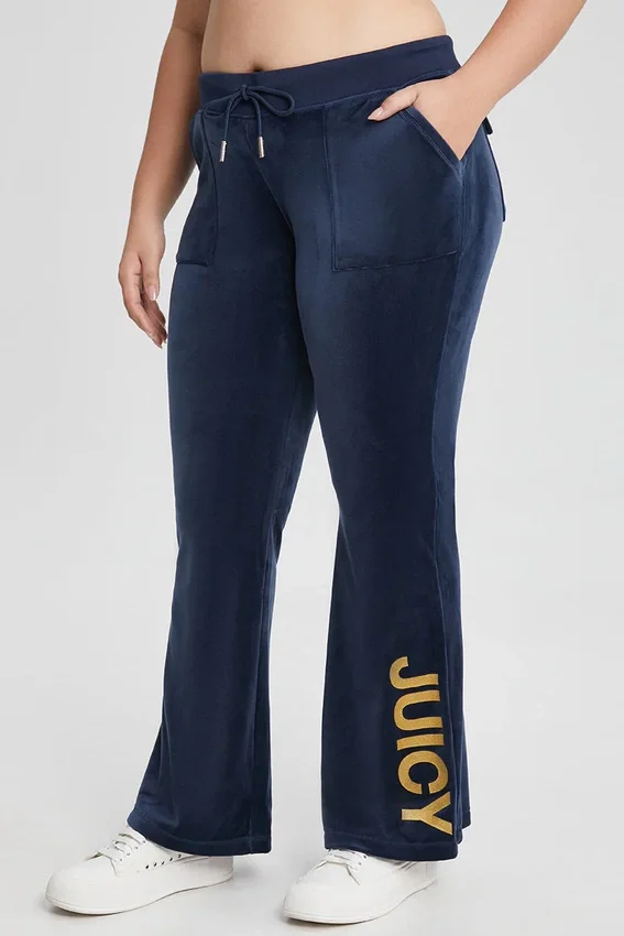 Plus-Size 30Th Birthday Snap Pocket Velour Pants Plus-Size 30Th Birthday Snap Pocket Velour Pants