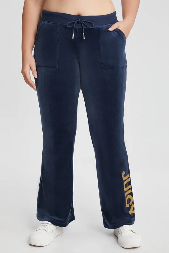 Plus-Size 30Th Birthday Snap Pocket Velour Pants Plus-Size 30Th Birthday Snap Pocket Velour Pants