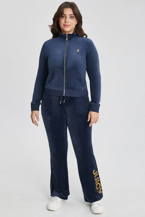 Plus-Size 30Th Birthday Snap Pocket Velour Pants Plus-Size 30Th Birthday Snap Pocket Velour Pants