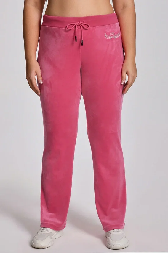 Plus-Size Angel Couture Big Bling Velour Track Pants Plus-Size Angel Couture Big Bling Velour Track Pants