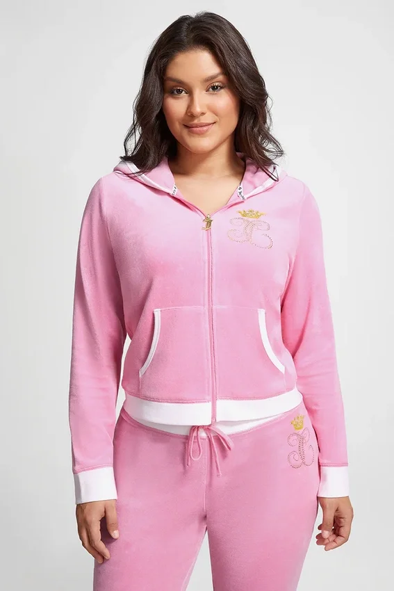 Plus-Size Lady Juicy Hollywood Heritage Hoodie Plus-Size Lady Juicy Hollywood Heritage Hoodie