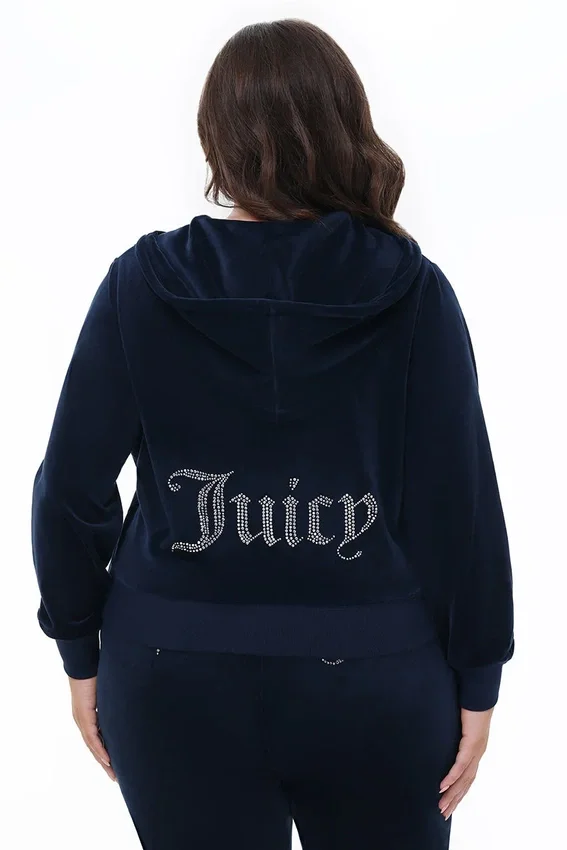 Plus-Size Og Big Bling Velour Hoodie Plus-Size Og Big Bling Velour Hoodie