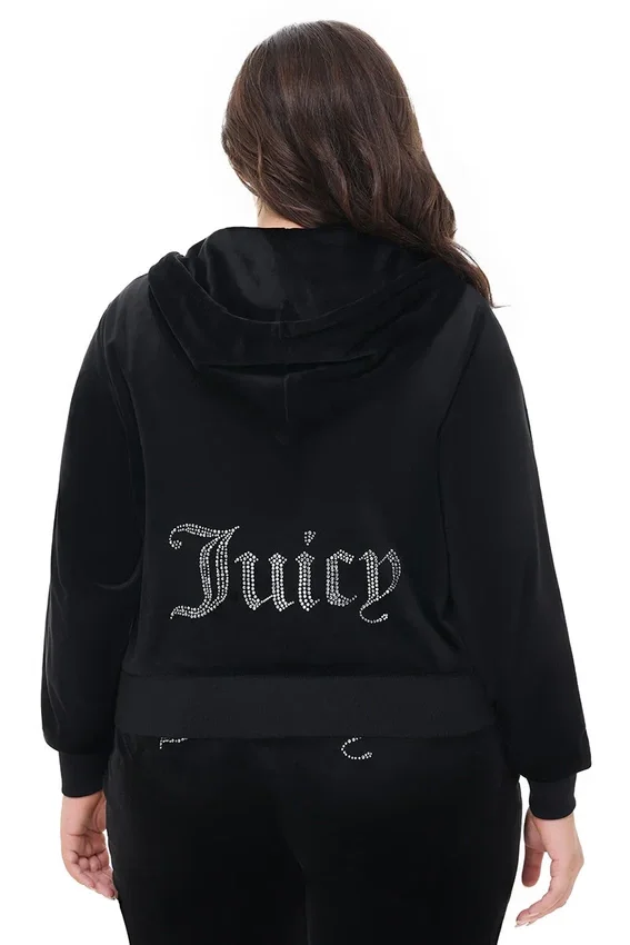 Plus-Size Og Big Bling Velour Hoodie Plus-Size Og Big Bling Velour Hoodie