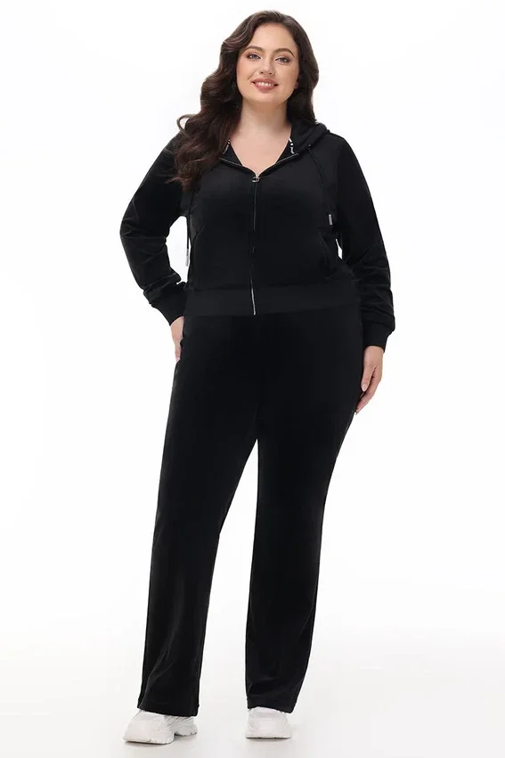 Plus-Size Og Big Bling Velour Hoodie Plus-Size Og Big Bling Velour Hoodie