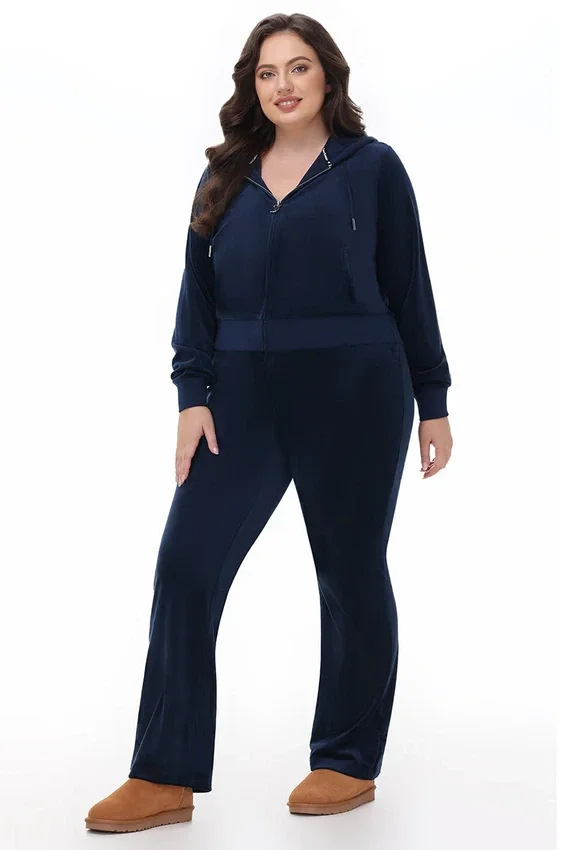Plus-Size Og Big Bling Velour Hoodie Plus-Size Og Big Bling Velour Hoodie