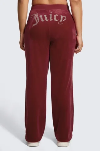 Plus-Size Og Big Bling Velour Track Pants