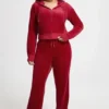 Plus-Size Og Big Bling Velour Track Pants