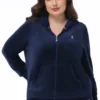 Plus-Size Scottie Cotton Velour Hoodie