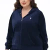 Plus-Size Scottie Cotton Velour Hoodie
