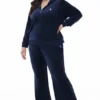 Plus-Size Scottie Cotton Velour Hoodie