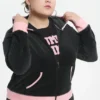 Plus-Size Sweetheart Cotton Velour Hoodie