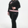Plus-Size Sweetheart Cotton Velour Hoodie