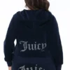 Plus-Size Technicolor Customizable Big Bling Velour Hoodie