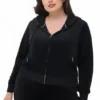Plus-Size Technicolor Customizable Big Bling Velour Hoodie