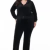 Plus-Size Technicolor Customizable Big Bling Velour Hoodie