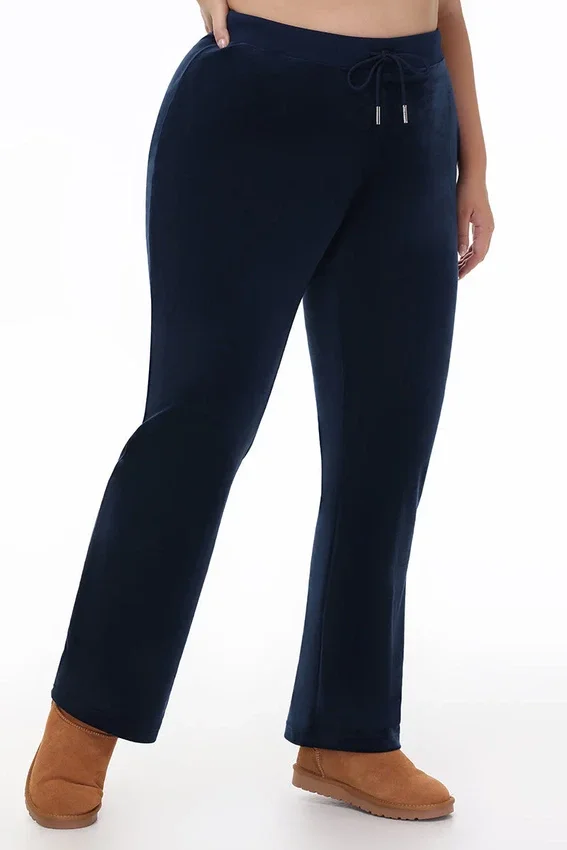 Plus-Size Technicolor Customizable Big Bling Velour Track Pants Plus-Size Technicolor Customizable Big Bling Velour Track Pants