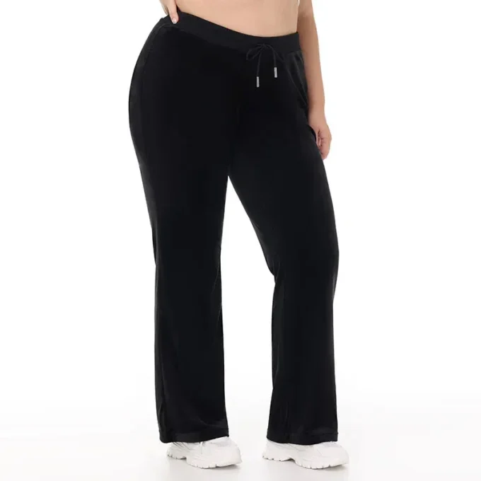 Plus-Size Technicolor Customizable Big Bling Velour Track Pants Plus-Size Technicolor Customizable Big Bling Velour Track Pants