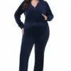 Plus-Size Technicolor Customizable Big Bling Velour Track Pants Plus-Size Technicolor Customizable Big Bling Velour Track Pants