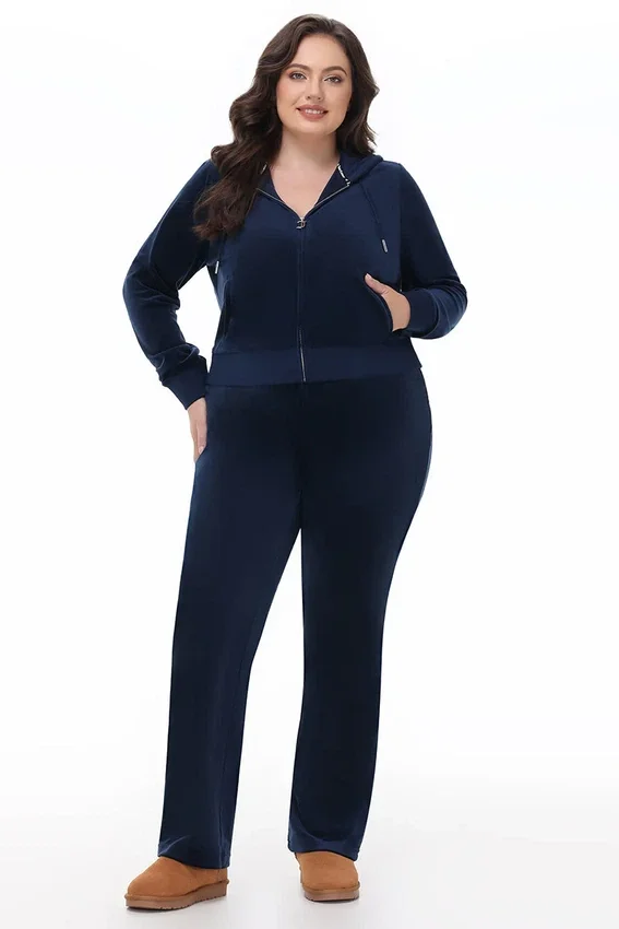 Plus-Size Technicolor Customizable Big Bling Velour Track Pants Plus-Size Technicolor Customizable Big Bling Velour Track Pants