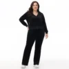 Plus-Size Technicolor Customizable Big Bling Velour Track Pants Plus-Size Technicolor Customizable Big Bling Velour Track Pants