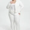 Plus-Size Technicolor Customizable Big Bling Velour Track Pants Plus-Size Technicolor Customizable Big Bling Velour Track Pants