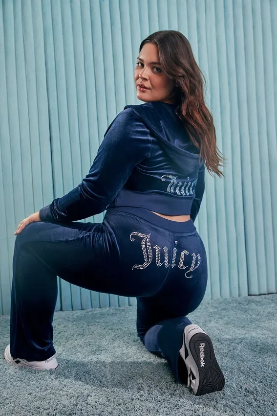 Plus-Size Technicolor Customizable Big Bling Velour Track Pants Plus-Size Technicolor Customizable Big Bling Velour Track Pants